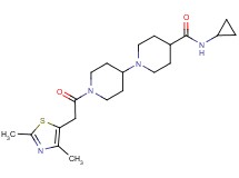 N-cyclopropyl-1'-[(2,4-dimethyl-1,3-thiazol-5-yl)acetyl]-1,4'-bipiperidine-4-carboxamide