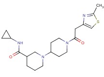N-cyclopropyl-1'-[(2-methyl-1,3-thiazol-4-yl)acetyl]-1,4'-bipiperidine-3-carboxamide