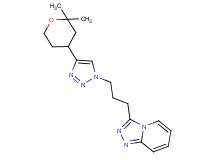 3-{3-[4-(2,2-dimethyltetrahydro-2H-pyran-4-yl)-1H-1,2,3-triazol-1-yl]propyl}[1,2,4]triazolo[4,3-a]pyridine