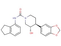 (3S*,4S*)-4-(1,3-benzodioxol-5-yl)-N-(2,3-dihydro-1H-inden-4-yl)-3-hydroxypiperidine-1-carboxamide