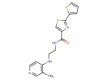 N-{2-[(3-methyl-4-pyridinyl)amino]ethyl}-2-(2-thienyl)-1,3-thiazole-4-carboxamide