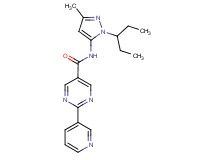 N-[1-(1-ethylpropyl)-3-methyl-1H-pyrazol-5-yl]-2-pyridin-3-ylpyrimidine-5-carboxamide