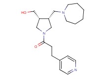 {(3R*,4R*)-4-(1-azepanylmethyl)-1-[3-(4-pyridinyl)propanoyl]-3-pyrrolidinyl}methanol
