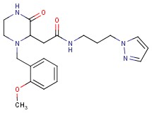 2-[1-(2-methoxybenzyl)-3-oxo-2-piperazinyl]-N-[3-(1H-pyrazol-1-yl)propyl]acetamide