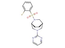 (1S*,5R*)-6-[(2-fluorophenyl)sulfonyl]-3-(2-pyrimidinyl)-3,6-diazabicyclo[3.2.2]nonane