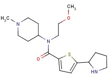 N-(2-methoxyethyl)-N-(1-methyl-4-piperidinyl)-5-(2-pyrrolidinyl)-2-thiophenecarboxamide bis(trifluoroacetate)