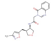 N-{(3R*,4S*)-4-[(3-methyl-5-isoxazolyl)methyl]tetrahydro-3-furanyl}-2-(4-oxo-3(4H)-quinazolinyl)acetamide
