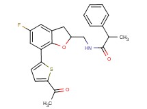 N-{[7-(5-acetyl-2-thienyl)-5-fluoro-2,3-dihydro-1-benzofuran-2-yl]methyl}-2-phenylpropanamide