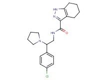 N-[2-(4-chlorophenyl)-2-pyrrolidin-1-ylethyl]-4,5,6,7-tetrahydro-1H-indazole-3-carboxamide
