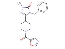 4-benzyl-2-methyl-5-[1-(1,3-oxazol-5-ylcarbonyl)piperidin-4-yl]-2,4-dihydro-3H-1,2,4-triazol-3-one