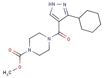 methyl 4-[(3-cyclohexyl-1H-pyrazol-4-yl)carbonyl]-1-piperazinecarboxylate