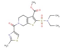 methyl 2-[(diethylamino)sulfonyl]-6-[(2-methyl-1,3-thiazol-4-yl)carbonyl]-4,5,6,7-tetrahydrothieno[2,3-c]pyridine-3-carboxylate