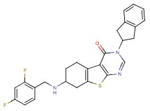 7-[(2,4-difluorobenzyl)amino]-3-(2,3-dihydro-1H-inden-2-yl)-5,6,7,8-tetrahydro[1]benzothieno[2,3-d]pyrimidin-4(3H)-one