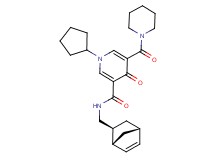 N-[(1R*,2S*,4R*)-bicyclo[2.2.1]hept-5-en-2-ylmethyl]-1-cyclopentyl-4-oxo-5-(1-piperidinylcarbonyl)-1,4-dihydro-3-pyridinecarboxamide