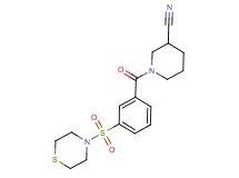 1-[3-(thiomorpholin-4-ylsulfonyl)benzoyl]piperidine-3-carbonitrile