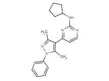 N-cyclopentyl-4-(3,5-dimethyl-1-phenyl-1H-pyrazol-4-yl)pyrimidin-2-amine