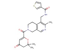 N-({7-[(2,2-dimethyl-4-oxo-3,4-dihydro-2H-pyran-6-yl)carbonyl]-3-methyl-5,6,7,8-tetrahydro-2,7-naphthyridin-4-yl}methyl)-3-thiophenecarboxamide