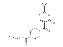 ethyl 4-[(2-cyclopropyl-6-oxo-1,6-dihydropyrimidin-5-yl)carbonyl]piperazine-1-carboxylate