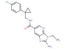 2-amino-N-{[1-(4-chlorophenyl)cyclopropyl]methyl}-3-ethyl-3H-imidazo[4,5-b]pyridine-6-carboxamide