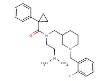 N-[2-(dimethylamino)ethyl]-N-{[1-(2-fluorobenzyl)-3-piperidinyl]methyl}-1-phenylcyclopropanecarboxamide