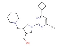[(3R*,4R*)-1-(4-cyclobutyl-6-methylpyrimidin-2-yl)-4-(piperidin-1-ylmethyl)pyrrolidin-3-yl]methanol