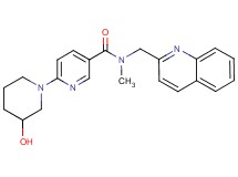6-(3-hydroxy-1-piperidinyl)-N-methyl-N-(2-quinolinylmethyl)nicotinamide