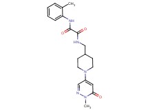 N-{[1-(1-methyl-6-oxo-1,6-dihydropyridazin-4-yl)piperidin-4-yl]methyl}-N'-(2-methylphenyl)ethanediamide