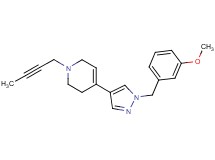 1-but-2-yn-1-yl-4-[1-(3-methoxybenzyl)-1H-pyrazol-4-yl]-1,2,3,6-tetrahydropyridine