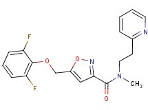 5-[(2,6-difluorophenoxy)methyl]-N-methyl-N-(2-pyridin-2-ylethyl)isoxazole-3-carboxamide