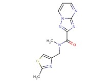 N-methyl-N-[(2-methyl-1,3-thiazol-4-yl)methyl][1,2,4]triazolo[1,5-a]pyrimidine-2-carboxamide