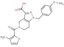 1-(4-methoxybenzyl)-5-(3-methyl-2-furoyl)-4,5,6,7-tetrahydro-1H-pyrazolo[4,3-c]pyridine-3-carboxylic acid