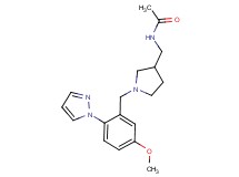 N-({1-[5-methoxy-2-(1H-pyrazol-1-yl)benzyl]pyrrolidin-3-yl}methyl)acetamide
