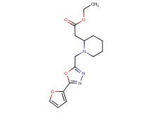 ethyl (1-{[5-(2-furyl)-1,3,4-oxadiazol-2-yl]methyl}-2-piperidinyl)acetate