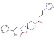 3-(2-phenylpropyl)-8-[4-(1H-1,2,4-triazol-1-yl)butanoyl]-1-oxa-3,8-diazaspiro[4.5]decan-2-one