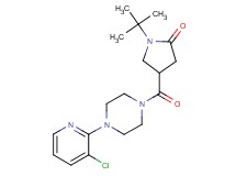 1-tert-butyl-4-{[4-(3-chloro-2-pyridinyl)-1-piperazinyl]carbonyl}-2-pyrrolidinone