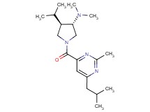 (3S*,4R*)-1-[(6-isobutyl-2-methylpyrimidin-4-yl)carbonyl]-4-isopropyl-N,N-dimethylpyrrolidin-3-amine