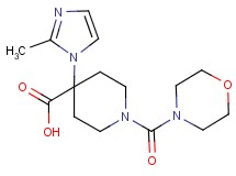 4-(2-methyl-1H-imidazol-1-yl)-1-(morpholin-4-ylcarbonyl)piperidine-4-carboxylic acid