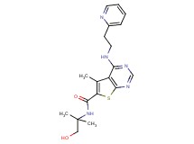 N-(2-hydroxy-1,1-dimethylethyl)-5-methyl-4-{[2-(2-pyridinyl)ethyl]amino}thieno[2,3-d]pyrimidine-6-carboxamide