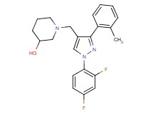 1-{[1-(2,4-difluorophenyl)-3-(2-methylphenyl)-1H-pyrazol-4-yl]methyl}-3-piperidinol
