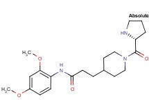 N-(2,4-dimethoxyphenyl)-3-(1-D-prolyl-4-piperidinyl)propanamide hydrochloride