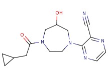 3-[4-(cyclopropylacetyl)-6-hydroxy-1,4-diazepan-1-yl]pyrazine-2-carbonitrile