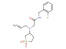2-[allyl(1,1-dioxidotetrahydro-3-thienyl)amino]-N-(2-fluorobenzyl)acetamide