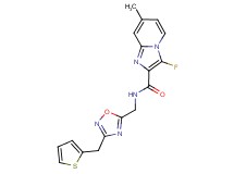 3-fluoro-7-methyl-N-{[3-(2-thienylmethyl)-1,2,4-oxadiazol-5-yl]methyl}imidazo[1,2-a]pyridine-2-carboxamide