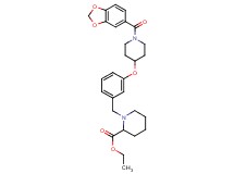 ethyl 1-(3-{[1-(1,3-benzodioxol-5-ylcarbonyl)-4-piperidinyl]oxy}benzyl)-2-piperidinecarboxylate