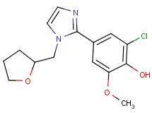 2-chloro-6-methoxy-4-[1-(tetrahydrofuran-2-ylmethyl)-1H-imidazol-2-yl]phenol