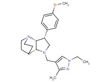 (3R*,3aR*,7aR*)-1-[(1-ethyl-3-methyl-1H-pyrazol-4-yl)methyl]-3-(4-methoxyphenyl)octahydro-4,7-ethanopyrrolo[3,2-b]pyridine