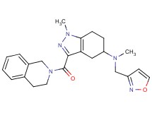 3-(3,4-dihydro-2(1H)-isoquinolinylcarbonyl)-N-(3-isoxazolylmethyl)-N,1-dimethyl-4,5,6,7-tetrahydro-1H-indazol-5-amine