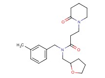 N-(3-methylbenzyl)-3-(2-oxopiperidin-1-yl)-N-(tetrahydrofuran-2-ylmethyl)propanamide