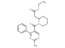 ethyl {1-[(2-methyl-4-phenyl-5-pyrimidinyl)carbonyl]-2-piperidinyl}acetate