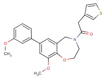 9-methoxy-7-(3-methoxyphenyl)-4-(3-thienylacetyl)-2,3,4,5-tetrahydro-1,4-benzoxazepine